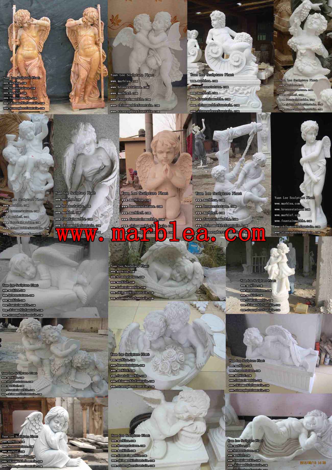 Estatuas de mármol italiano